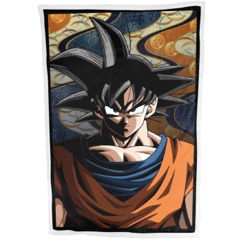 Kocyk dziecięcy Dragon Ball Z 100 x 150cm Halantex Son Goku polarowy/sherpa
