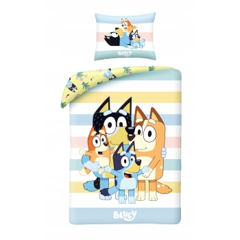 Oryginalna Pościel Licencjonowana Bluey 140x200 - Radość i Komfort Snu Twojego Dziecka