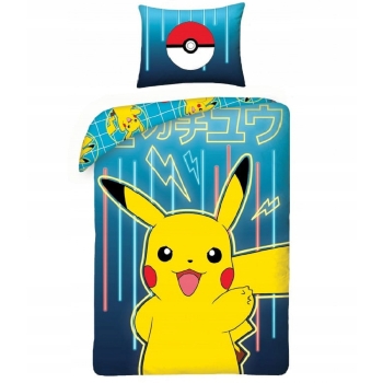 Licencjonowana pościel bawełniana Pokemon 160x200 - miękka i kolorowa