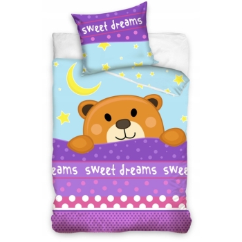 Miękka Pościel Niemowlęca z Misiem - 100% Bawełna, Bezpieczna dla Skóry