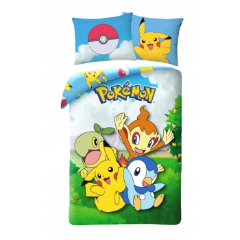 Pościel dziecięca POKEMON 140x200 Pikachu 100% bawełna