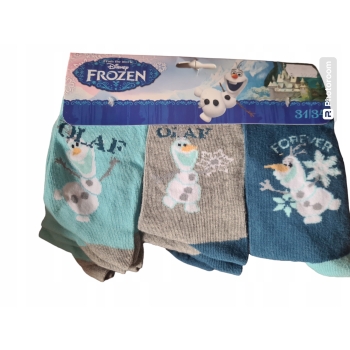 Skarpety dziecięce Kraina Lodu 3pak rozmiar 31/34 FROZEN Disney OLAF