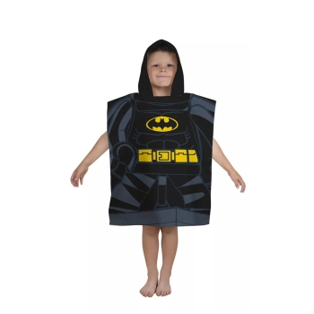 Ręcznik dziecięcy z kapturem Ponczo LEGO Batman 50 X 115cm 100% bawełna