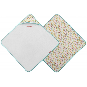Ręcznik niemowlęcy z kapturem Fisher-Price 75 x 75 dziecięcy praktyczny