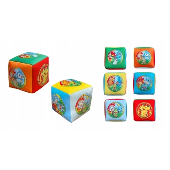 Poduszka dekoracyjna POKEMON kostka 25x25x25 halantex pikachu , bulbasaur