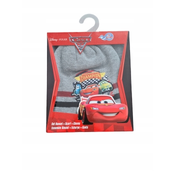 Komplet dziecięcy czapka szalik rękawiczki Auta Disney Cars 2