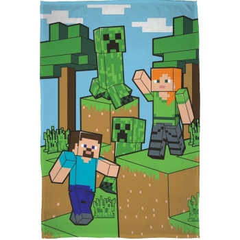 Kocyk dziecięcy Minecraft 100 x 150cm Halantex stev creeper gra
