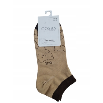 Skarpety stopki cosas misie beżowe rozmiar.39-42