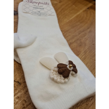 Skarpety damskie płaski szew króliczki rozmiar 37-40