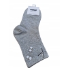 Skarpety COSAS Damskie szare kokardki rozmiar 35-38