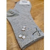 Skarpety COSAS Damskie szare kokardki rozmiar 35-38