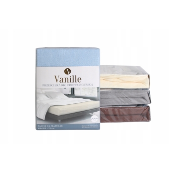 Prześcieradło z gumką Faro frotte VANILLE 90x200+25