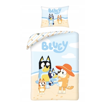 Pościel dziecięca Bluey 140 x 200 cm Halantex 100% bawełna Bingo pieski