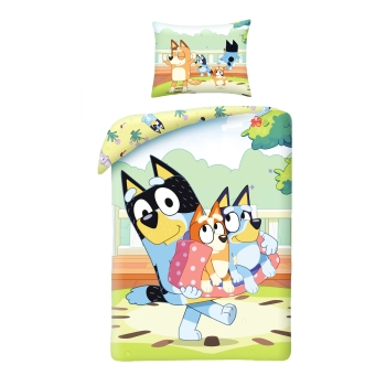 Pościel dziecięca Bluey 140 x 200 cm Halantex 100% bawełna Bingo pieski