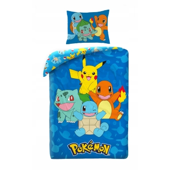Pościel dziecięca POKEMON 140x200 Halantex 100% mikrofibra Pikachu