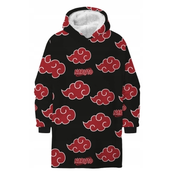 Kocobluza Naruto Shippuden Halantex koc z rękawami ponczo blanked hoodie