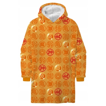 Kocobluza Dragon Ball Halantex koc z rękawami ponczo blanked hoodie manga
