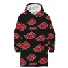 Kocobluza Naruto Shippuden Halantex koc z rękawami ponczo blanked hoodie