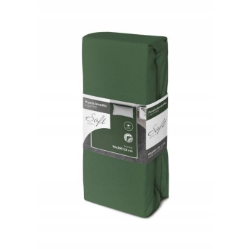 PRZEŚCIERADŁO Z GUMKĄ BAWEŁNIANE 90X200 + 25CM ZAKŁADKA NA MATERAC zielone