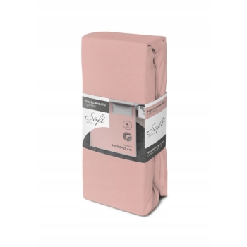 PRZEŚCIERADŁO Z GUMKĄ 90X200 RÓŻOWE GŁADKIE JERSEY BAWEŁNIANE BAWEŁNA