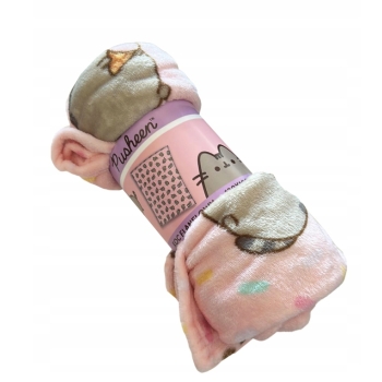 Kocyk dziecięcy Pusheen 130 x 160 CM kot kotek flanela