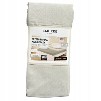Prześcieradło z gumką Smukee poliester 160 x 200 cm