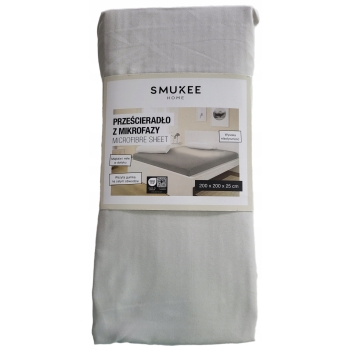 Prześcieradło z gumką Smukee poliester 200 x 200 cm beżowe