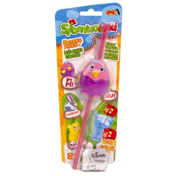 SŁOMKOŁAKI Słomka z dźwiękiem - RÓŻOWA KURKA Kurczaczek