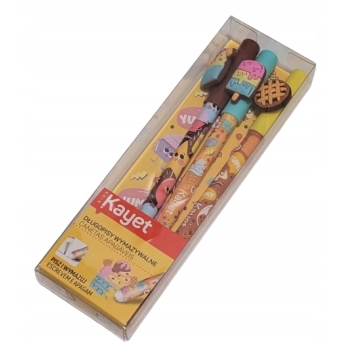 Kayet Długopisy wymazywalne tusz niebieski słodycze obudowy Długopis 3szt.