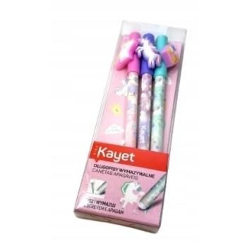 Kayet Długopisy wymazywalne tusz niebieski jenorożce obudowy Długopis 3szt.