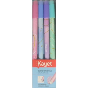 Kayet Długopisy wymazywalne tusz niebieski pastelowe obudowy Długopis 4szt