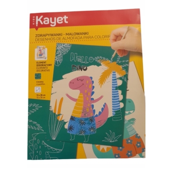 Kayet Kids ZDRAPYWANKI MALOWANKI DINOZAUR