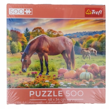 Puzzle Trefl 500 elementów 48 x 34 cm Trefl koń konie