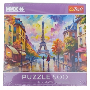 Puzzle Trefl 500 elementów 48 x 34 cm Trefl wieża Eiffla