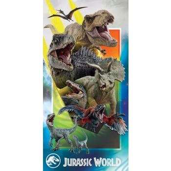 Ręcznik kąpielowy Jurassic World 140 cm x 70 cm Halantex 100% bawełna