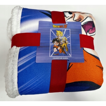 Kocyk dziecięcy Dragon Ball Z 100 x 150cm Halantex Son Goku polarowy/sherpa