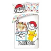 Pościel dziecięca Pokemon 140 x 200 cm mikrofibra Halantex pikachu meowth