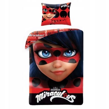 Pościel dziecięca Miraculous Biedronka i Czarny Kot 140 X 200 cm Halantex