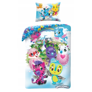Pościel dziecięca Hatchimals 140 x 200 cm Halantex 100% bawełna zwierzęta