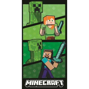 Ręcznik kąpielowy Minecraft 70 X 140 CM Halantex 100% bawełna Steve Creeper