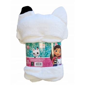 Koc z kapturem Koci Domek Gabi CORAL 120 x 150 CM Halantex kocyk Gabby's