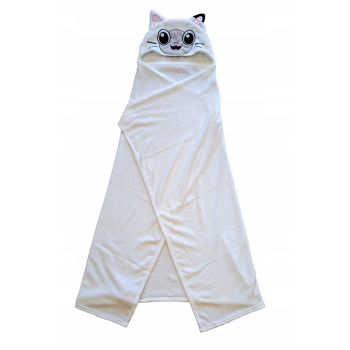 Koc z kapturem Koci Domek Gabi CORAL 120 x 150 CM Halantex kocyk Gabby's