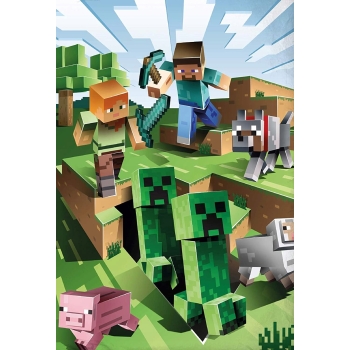 Pościel dziecięca Minecraft 160 x 200 cm Halantex 100% bawełna