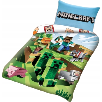 Pościel dziecięca Minecraft 160 x 200 cm Halantex 100% bawełna