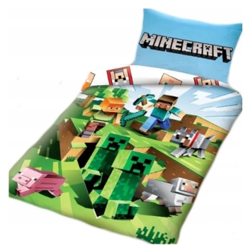 Pościel dziecięca Minecraft 160 x 200 cm Halantex 100% bawełna