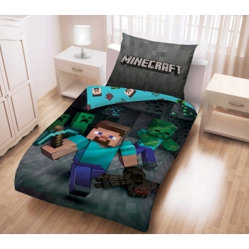 Pościel dziecięca Minecraft 140 x 200 cm Halantex 100% bawełna Steve Alex