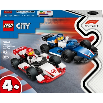 LEGO City 60464 Miasto Williams Racing i Haas F1 Samochody wyścigowe F1