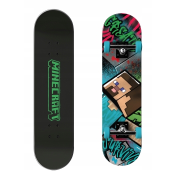 Deskorolka klasyczna drewniana Minecraft 80 cm 31 cali do 100kg Skateboard