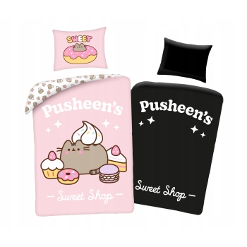 Pościel dziecięca Pusheen 140 x 200 cm Halantex 100% bawełna kot kotek GLOW