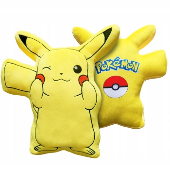 Poduszka dekoracyjna Pokemon kształtka 40 cm Halantex Pikachu Pikaczu Pika
